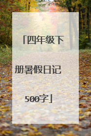 四年级下册暑假日记500字