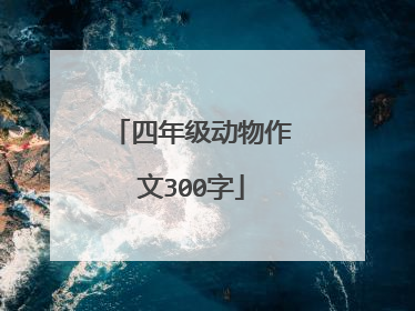 四年级动物作文300字