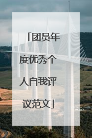 团员年度优秀个人自我评议范文