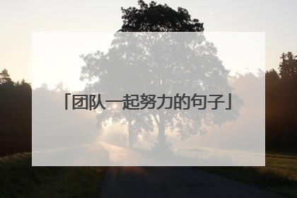 团队一起努力的句子