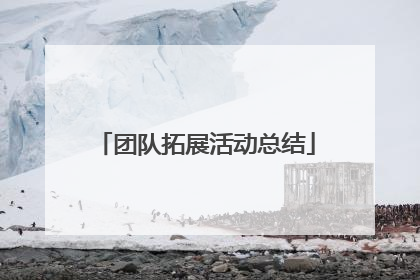 团队拓展活动总结