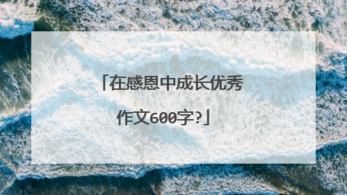 在感恩中成长优秀作文600字?