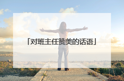对班主任赞美的话语