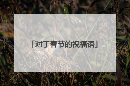 对于春节的祝福语