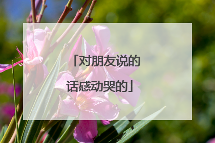 对朋友说的话感动哭的