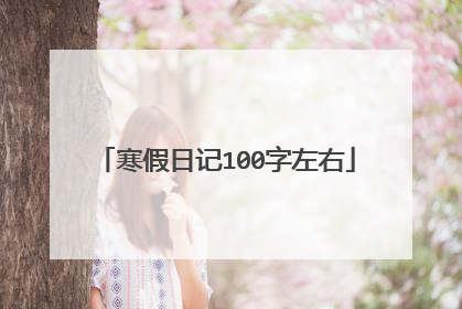 寒假日记100字左右
