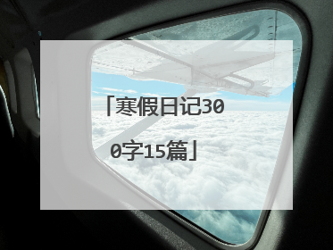 寒假日记300字15篇
