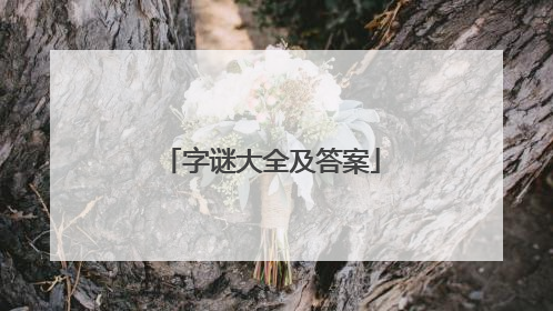 字谜大全及答案