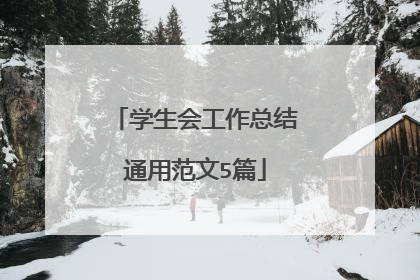 学生会工作总结通用范文5篇