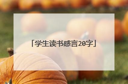 学生读书感言20字