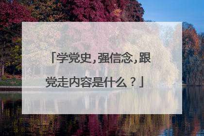 学党史,强信念,跟党走内容是什么？