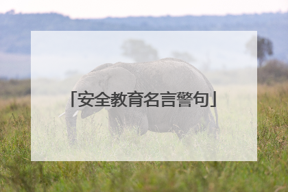 安全教育名言警句