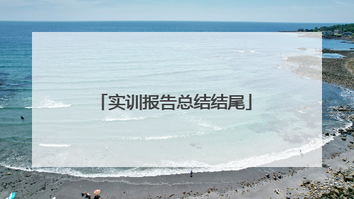 实训报告总结结尾