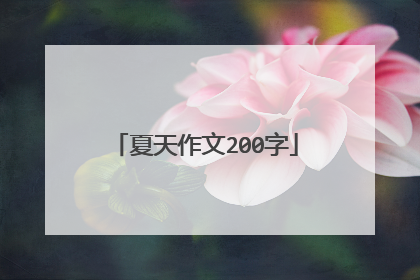 夏天作文200字