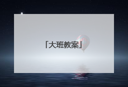 大班教案