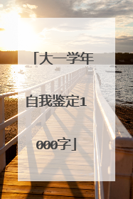 大一学年自我鉴定1000字