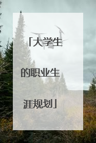 大学生的职业生涯规划