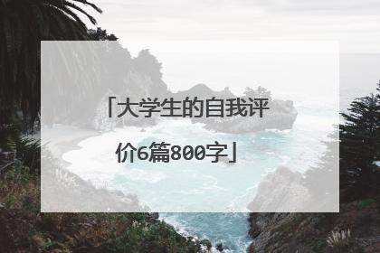 大学生的自我评价6篇800字