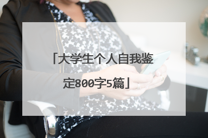 大学生个人自我鉴定800字5篇