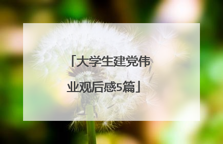 大学生建党伟业观后感5篇