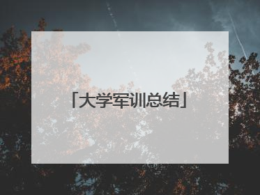 大学军训总结