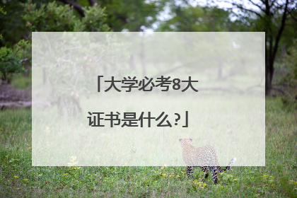 大学必考8大证书是什么?
