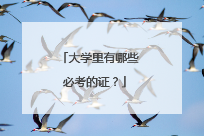 大学里有哪些必考的证？