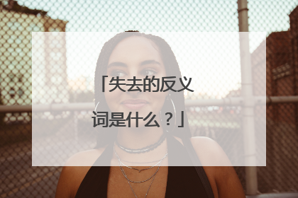 失去的反义词是什么？