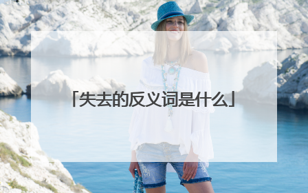 失去的反义词是什么