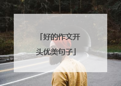 好的作文开头优美句子