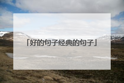 好的句子经典的句子