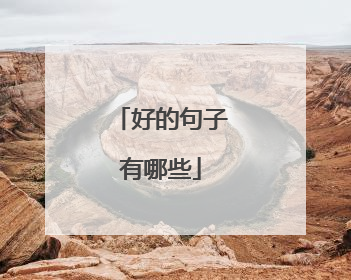 好的句子有哪些