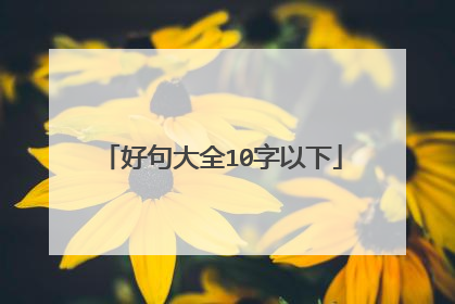 好句大全10字以下