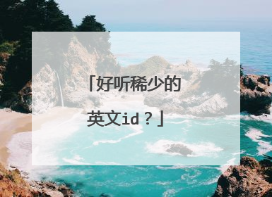好听稀少的英文id？