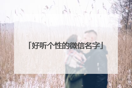 好听个性的微信名字
