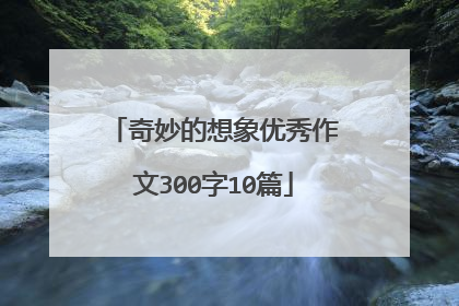 奇妙的想象优秀作文300字10篇