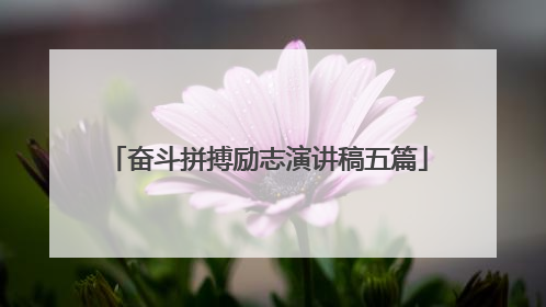 奋斗拼搏励志演讲稿五篇