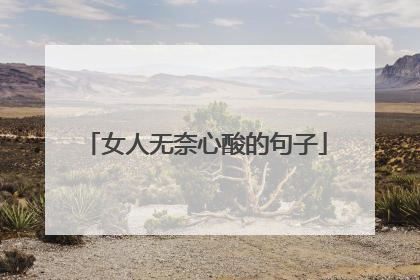 女人无奈心酸的句子