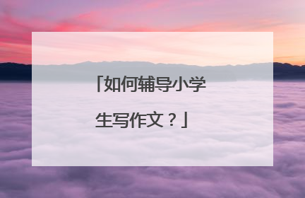 如何辅导小学生写作文？