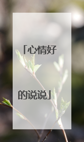 心情好的说说