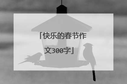 快乐的春节作文300字