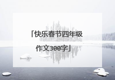 快乐春节四年级作文300字