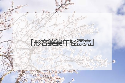 形容婆婆年轻漂亮