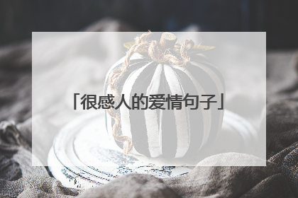 很感人的爱情句子