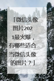 微信头像图片2021最火爆，有哪些适合当微信头像的图片？