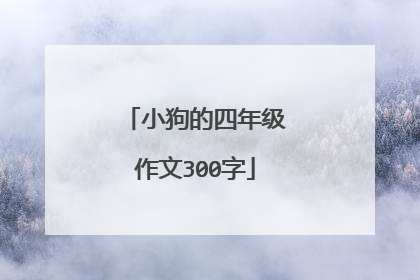 小狗的四年级作文300字