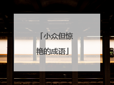 小众但惊艳的成语