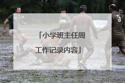 小学班主任周工作记录内容