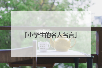 小学生的名人名言