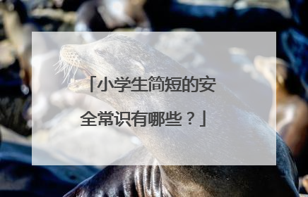 小学生简短的安全常识有哪些？